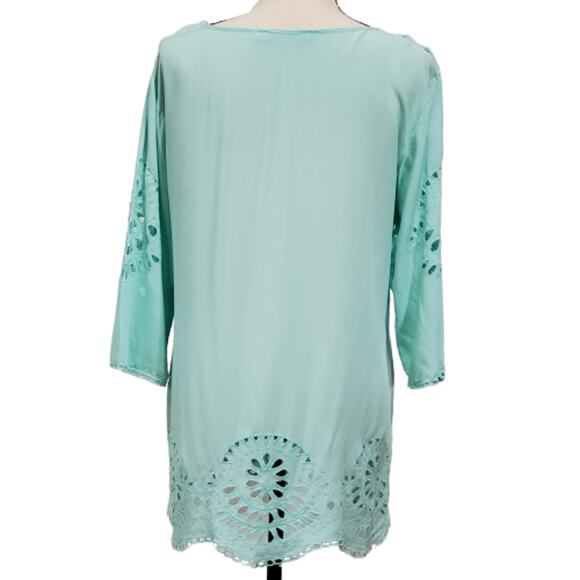 Solitare Swimwear Cover Up Mint Green Medium EUC - Picture 3 of 6